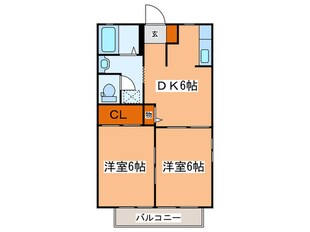 ディアス橋本Ｅ棟の物件間取画像